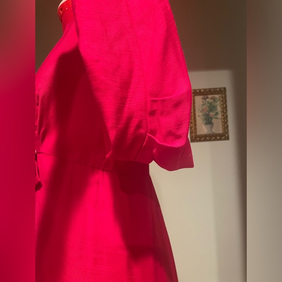 VTG 1960s Fuchsia Pink Wiggle Dress & Jacket Matching Set With Bow Miss Rubette - Picture 8 of 16
